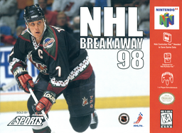 NHL Breakaway '98 box art for Nintendo 64